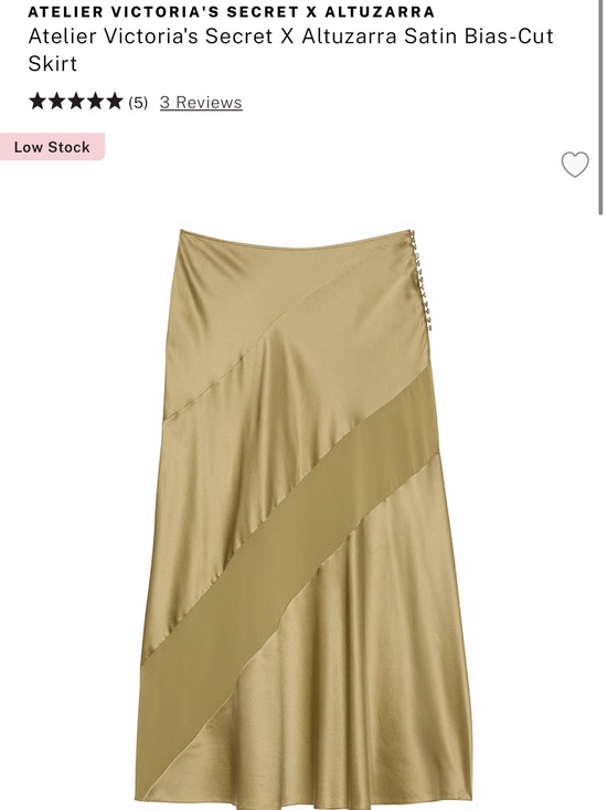 Victoria's Secret Dresses & Skirts - Victorias Secret x Altuzarra Collab Green moss 100% silk Satin Bias-Cut Skirt